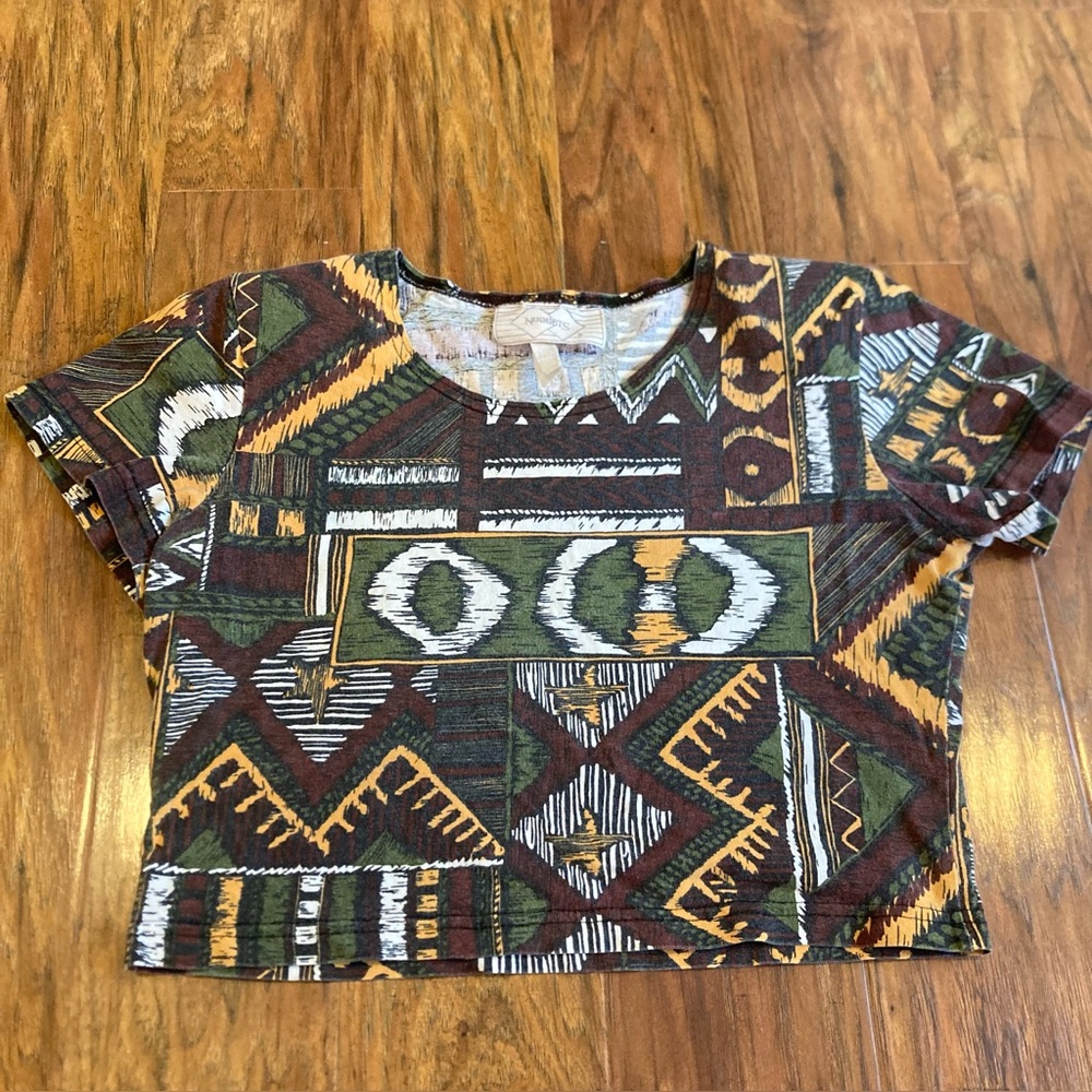 Women’s Vintage Aztec Cropped t-shirt, Small